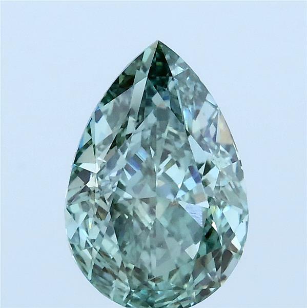2.04ct Pear FANCY VIVID GREEN VS1 Lab Created Diamond