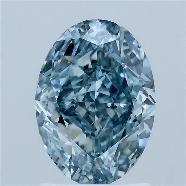 2.07ct Oval FANCY VIVID BLUE VS1 Lab Created Diamond
