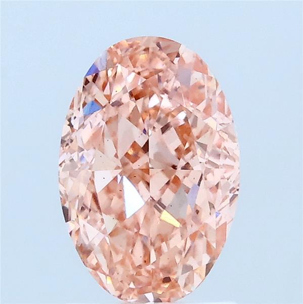 1.53ct Oval FANCY VIVID PINK VS2 Lab Created Diamond