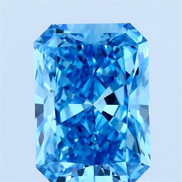 1.51ct Radiant FANCY VIVID BLUE VVS2 Lab Created Diamond