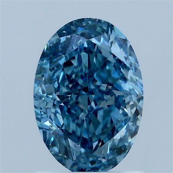 1.62ct Oval FANCY VIVID BLUE VS1 Lab Created Diamond
