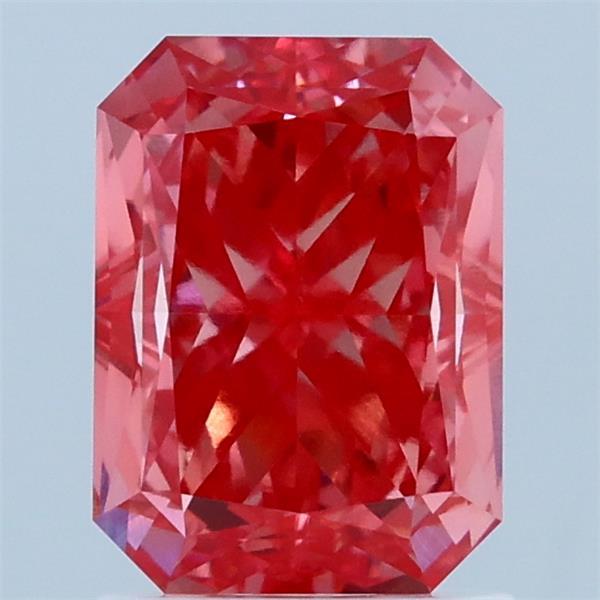 2.03ct Radiant FANCY VIVID PINK VVS2 Lab Created Diamond