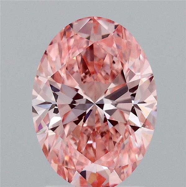 2.16ct Oval FANCY VIVID PINK VVS2 Lab Created Diamond