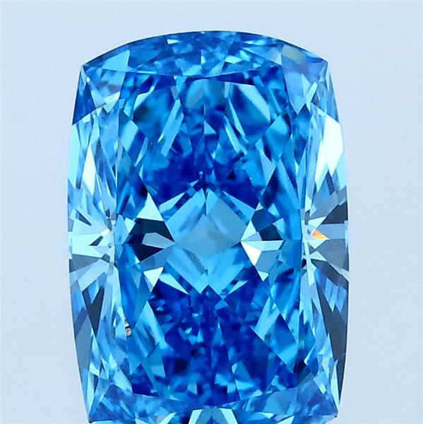 2ct Cushion FANCY VIVID BLUE VVS2 Lab Created Diamond