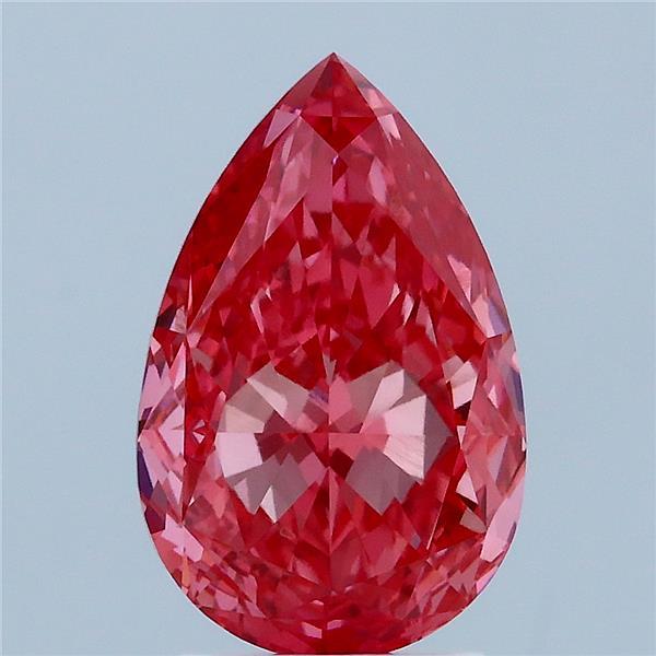 3.05ct Pear FANCY VIVID PINK VVS1 Lab Created Diamond