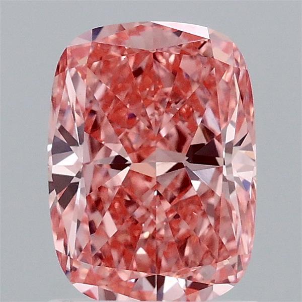 1.5ct Cushion FANCY VIVID PINK VVS2 Lab Created Diamond