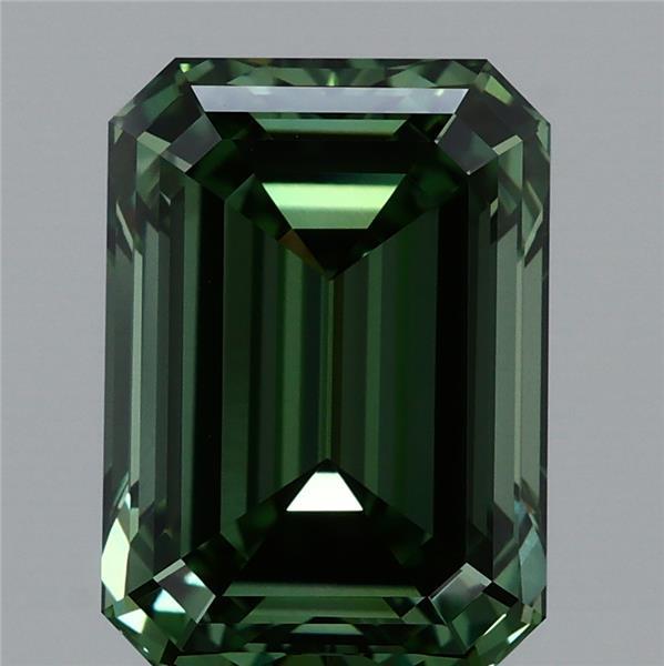 3.02ct Emerald FANCY VIVID GREEN VVS1 Lab Created Diamond