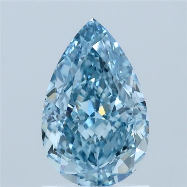 1.52ct Pear FANCY VIVID BLUE VVS2 Lab Created Diamond