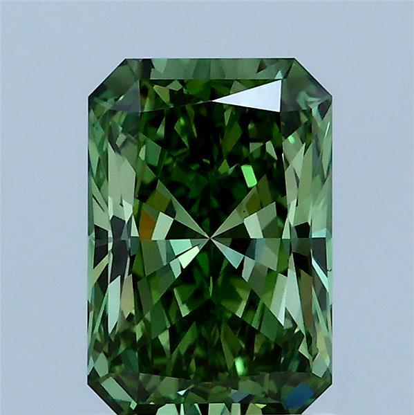 1.5ct Radiant FANCY VIVID GREEN VS1 Lab Created Diamond