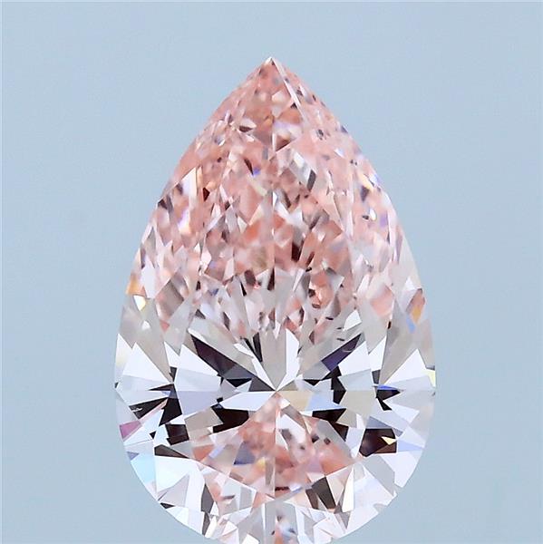 2ct Pear FANCY INTENSE PINK VS2 Lab Created Diamond