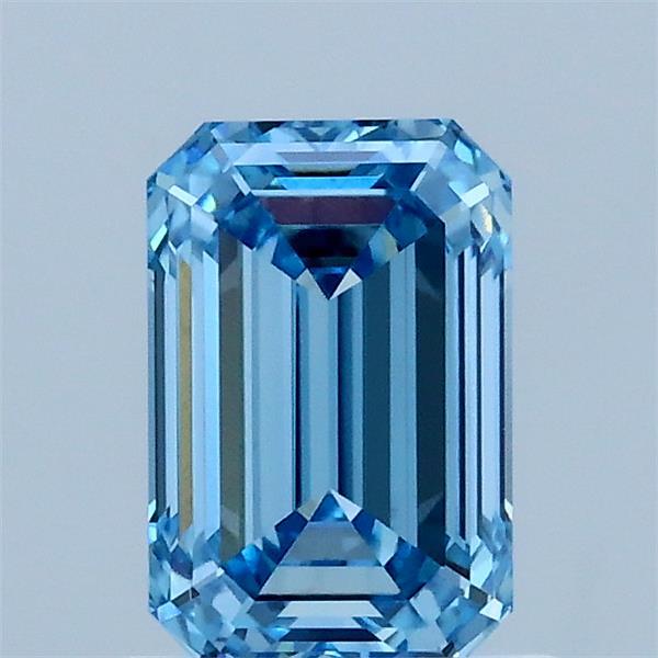 1.13ct Emerald FANCY VIVID BLUE VVS2 Lab Created Diamond