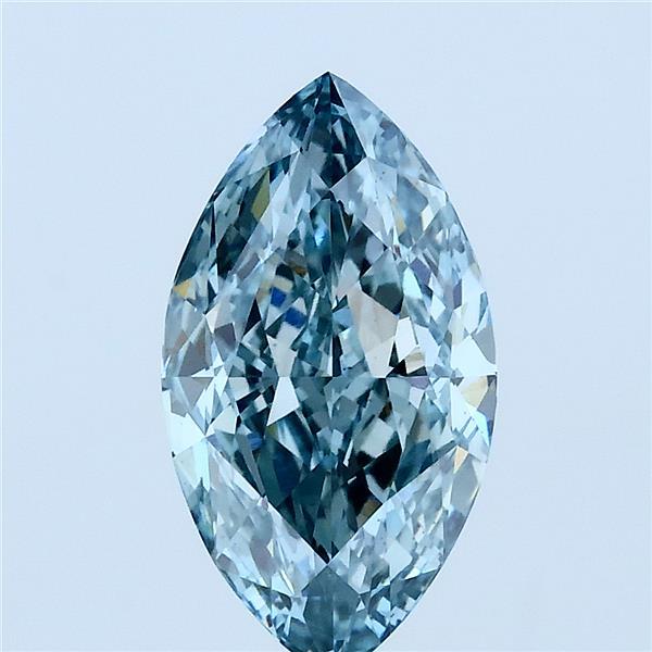 2.09ct Marquise FANCY INTENSE BLUE VS1 Lab Created Diamond