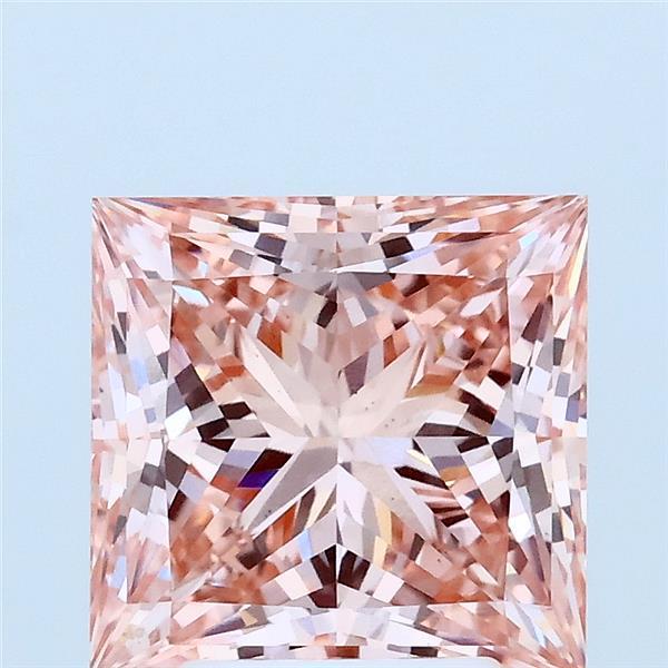 3.01ct Princess FANCY INTENSE PINK VS1 Lab Created Diamond
