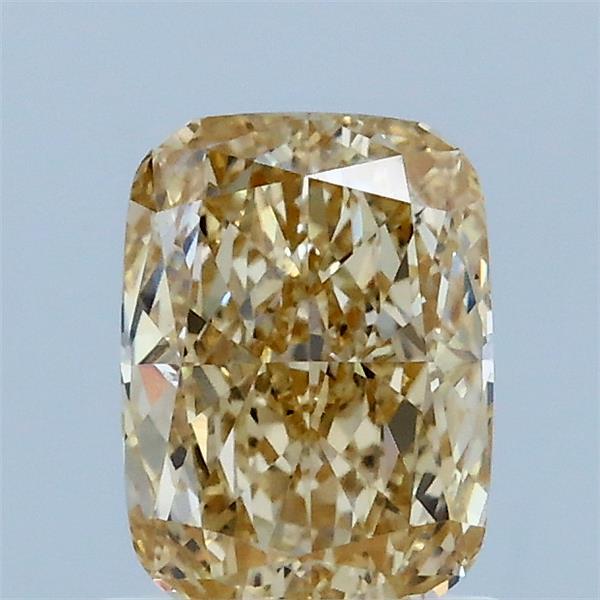 1.11ct Cushion LIGHT BROWN YELLOW VS1 Lab Created Diamond