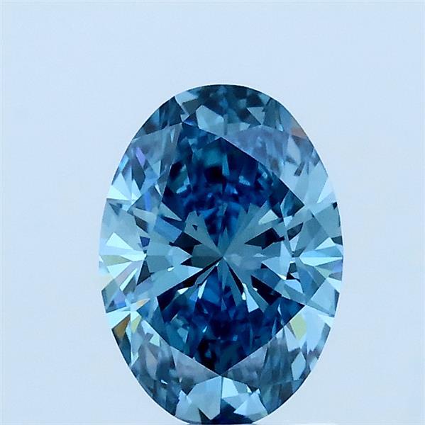 1.03ct Oval FANCY VIVID BLUE VS1 Lab Created Diamond