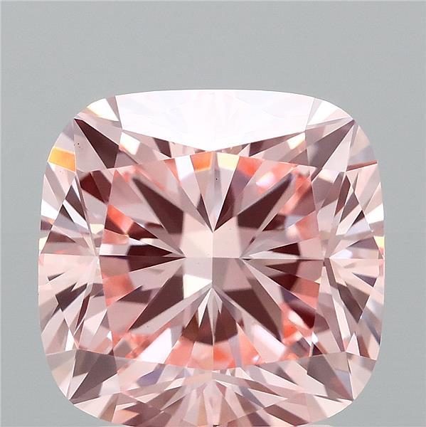 3.05ct Cushion FANCY INTENSE PINK VVS2 Lab Created Diamond
