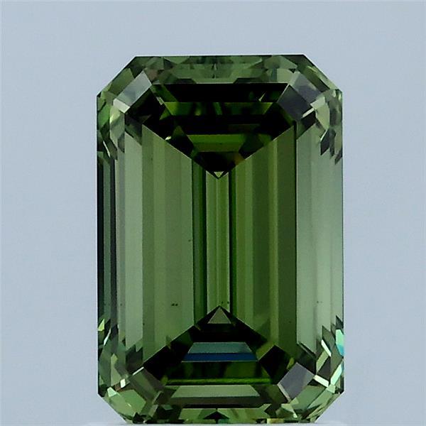 1.57ct Emerald FANCY VIVID GREEN VS1 Lab Created Diamond