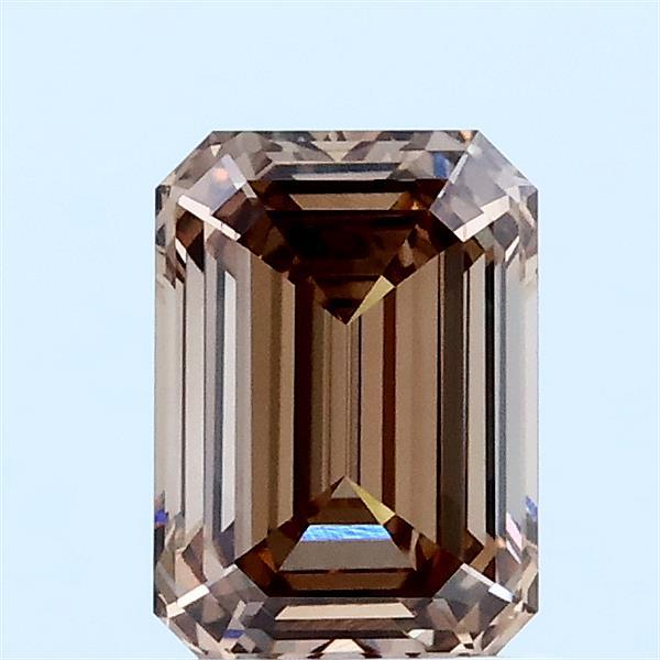1.1ct Emerald FANCY LIGHT BROWN VVS2 Lab Created Diamond