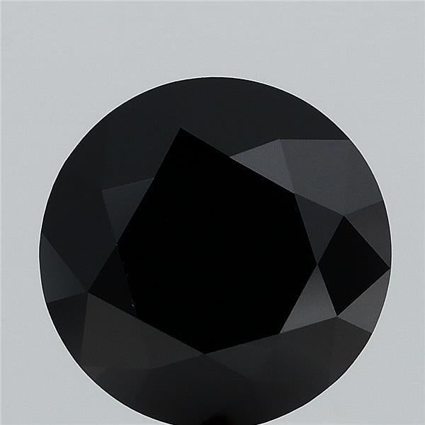 0.95ct Round FANCY BLACK Lab Created Diamond