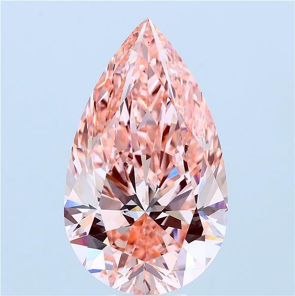 10.15ct Pear FANCY VIVID PINK VVS2 Lab Created Diamond