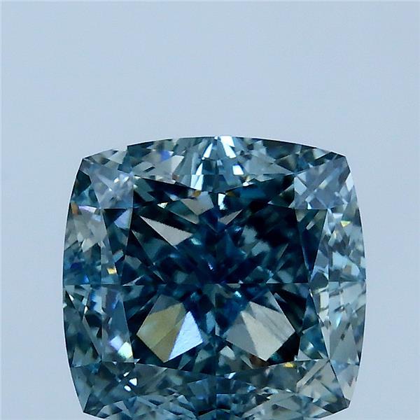 3.7ct Cushion FANCY VIVID BLUE VS1 Lab Created Diamond