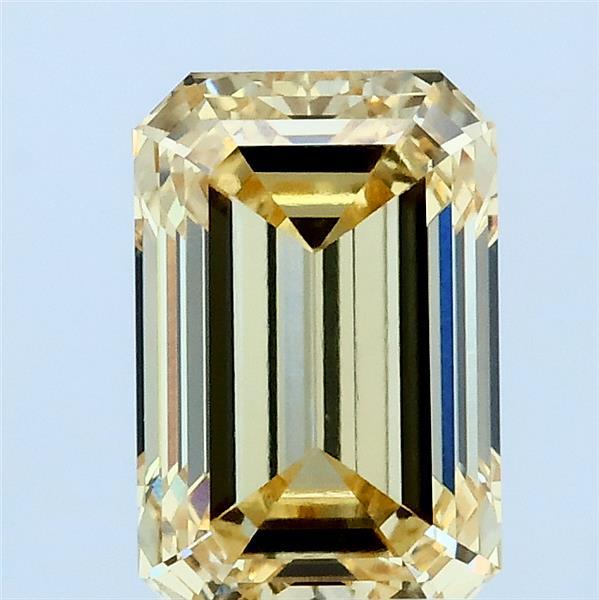 2.1ct Emerald FANCY INTENSE YELLOW VS1 Lab Created Diamond
