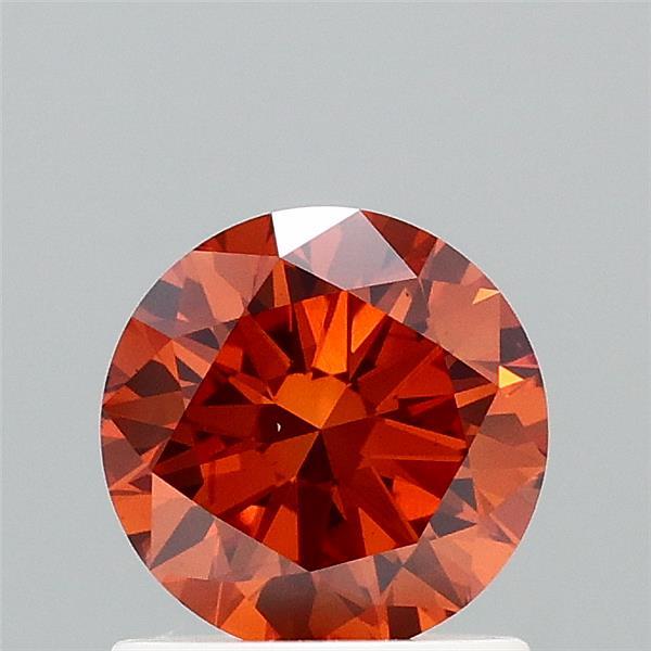1ct Round FANCY BROWNISH ORANGE VS1 Lab Created Diamond