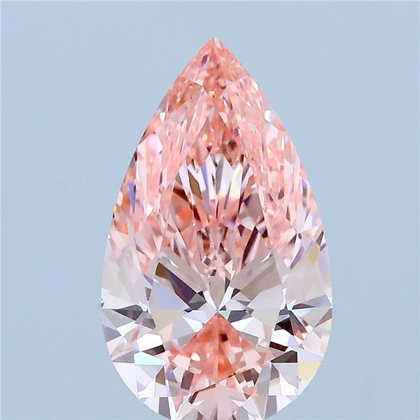 2.13ct Pear FANCY VIVID PINK VVS2 Lab Created Diamond