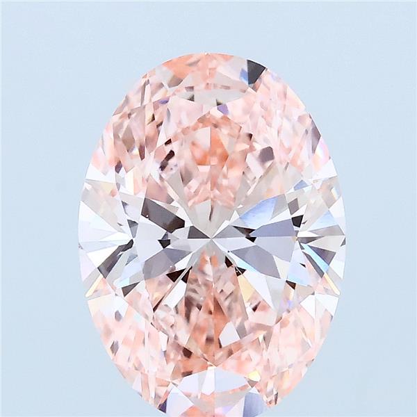 2.91ct Oval FANCY VIVID PINK VS1 Lab Created Diamond