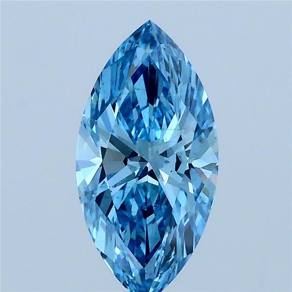 1.13ct Marquise FANCY VIVID BLUE VS2 Lab Created Diamond