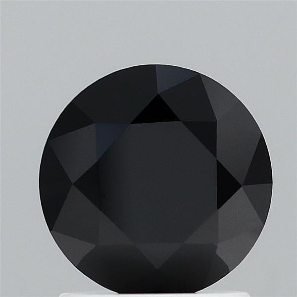 1.52ct Round FANCY BLACK Lab Created Diamond