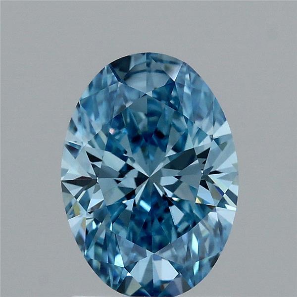 1.53ct Oval FANCY VIVID BLUE VS1 Lab Created Diamond