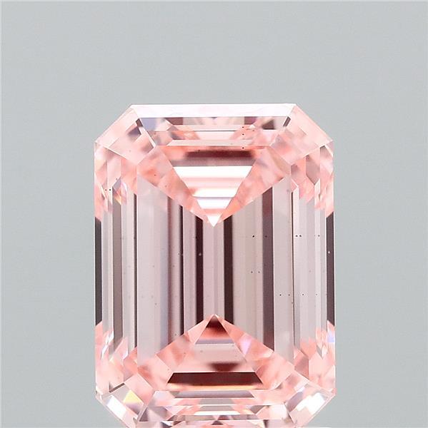 2.01ct Emerald FANCY INTENSE PINK VS1 Lab Created Diamond