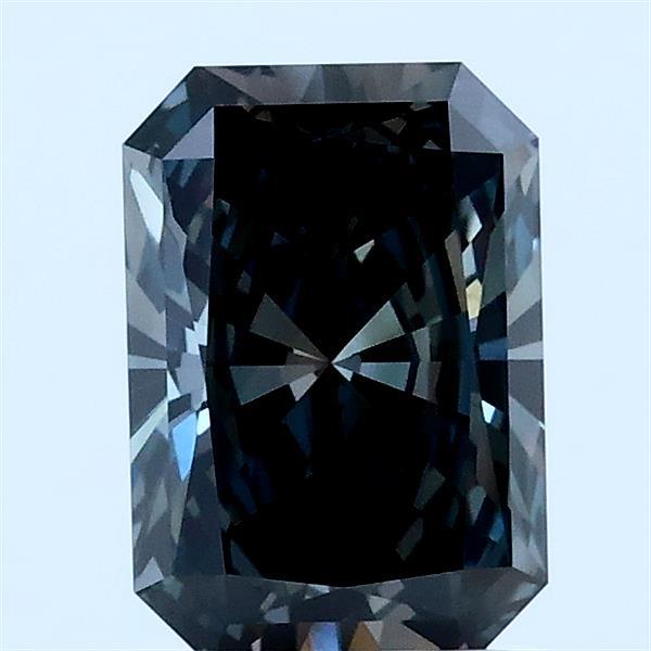 1.28ct Radiant FANCY GREY GREEN VVS2 Lab Created Diamond