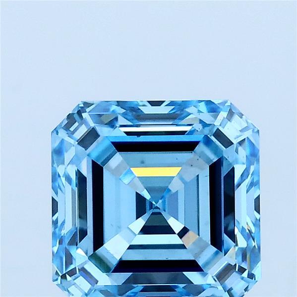 2ct Asscher FANCY VIVID BLUE VS2 Lab Created Diamond
