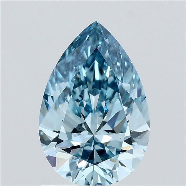 1.4ct Pear FANCY VIVID BLUE VS1 Lab Created Diamond