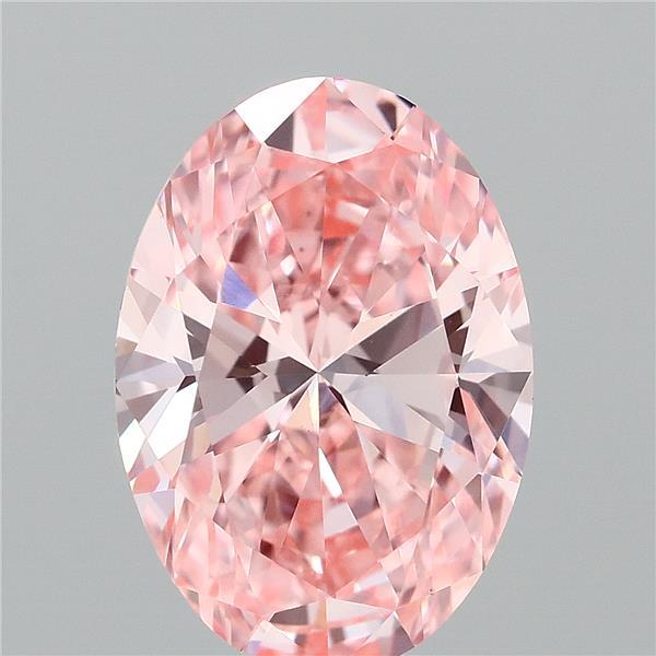2ct Oval FANCY VIVID PINK VS1 Lab Created Diamond