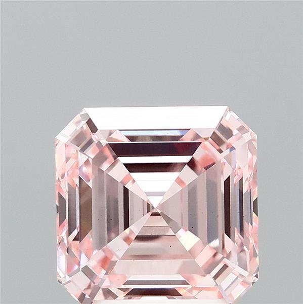 3.07ct Asscher FANCY INTENSE PINK VS1 Lab Created Diamond