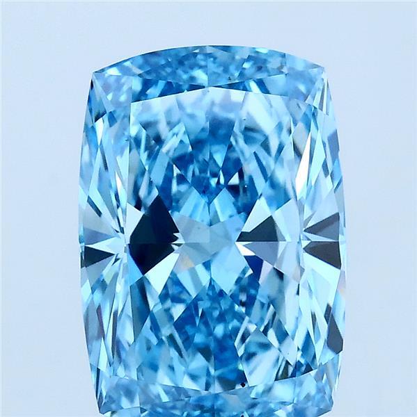 3.51ct Cushion FANCY VIVID BLUE VS1 Lab Created Diamond