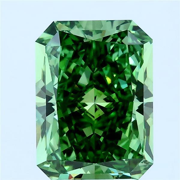 3.01ct Radiant FANCY VIVID GREEN VS1 Lab Created Diamond