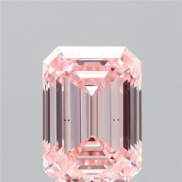 2.01ct Emerald FANCY INTENSE PINK VS2 Lab Created Diamond