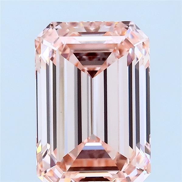 2.03ct Emerald FANCY INTENSE PINK VVS2 Lab Created Diamond