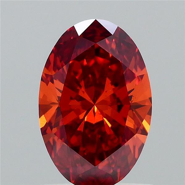 1ct Oval FANCY INTENSE BROWNISH ORANGE VS1 Lab Created Diamond