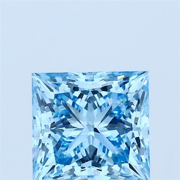 1.01ct Princess FANCY VIVID BLUE VS1 Lab Created Diamond