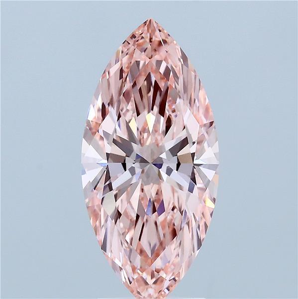 3ct Marquise FANCY VIVID PINK VVS2 Lab Created Diamond