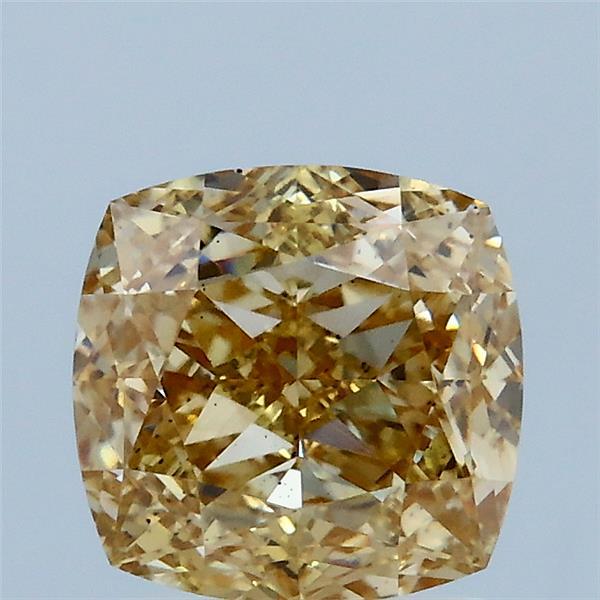 2.01ct Cushion FANCY BROWNISH YELLOW VS2 Lab Created Diamond