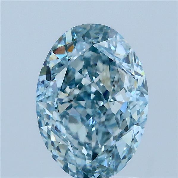 2.02ct Oval FANCY INTENSE GREENISH BLUE VS1 Lab Created Diamond