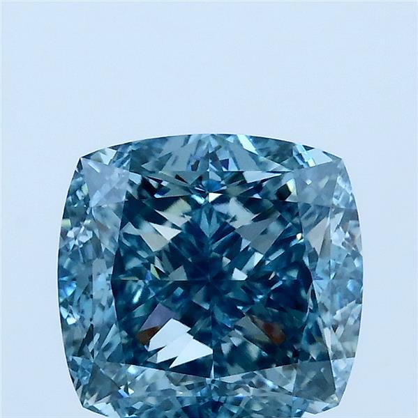3.04ct Cushion FANCY VIVID BLUE VVS2 Lab Created Diamond