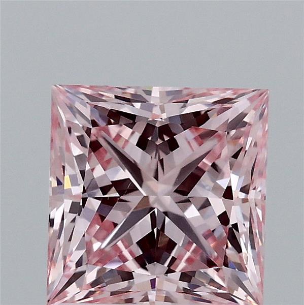 2.03ct Princess FANCY INTENSE PINK VS1 Lab Created Diamond