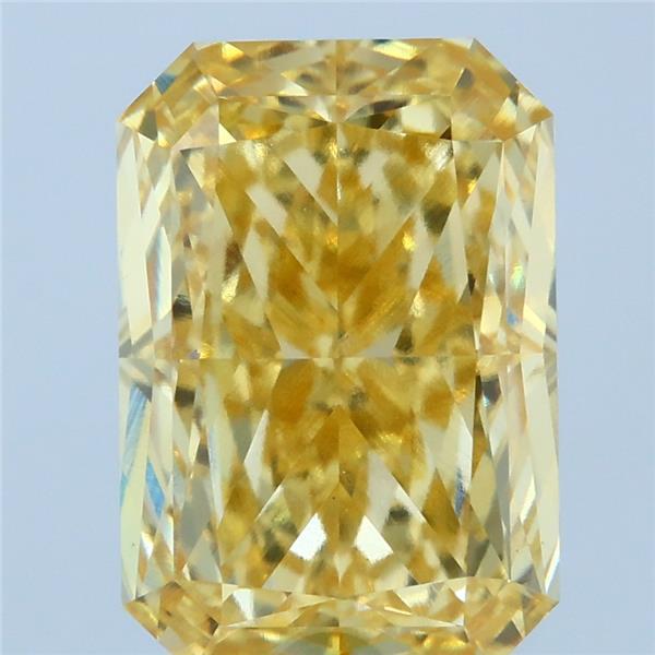5.19ct Radiant FANCY INTENSE YELLOW VS1 Lab Created Diamond